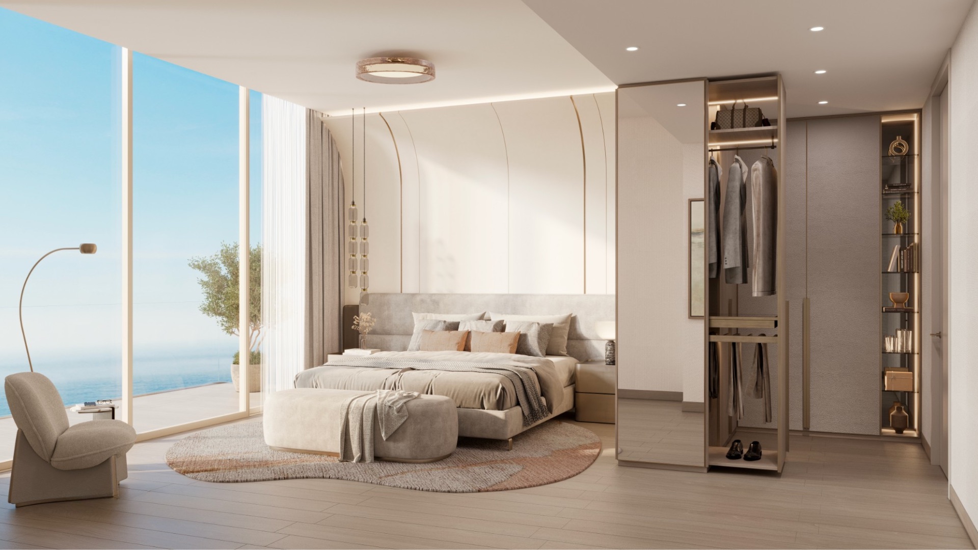 Wnętrze apartamentu — sypialnia
